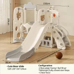 Feiqi Children's Playground Slide Indoor Baby Toys Multifunctional  Plastic Swing and Slide Set Slides for Kids - Image 21