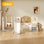 Feiqi Children's Playground Slide Indoor Baby Toys Multifunctional  Plastic Swing and Slide Set Slides for Kids