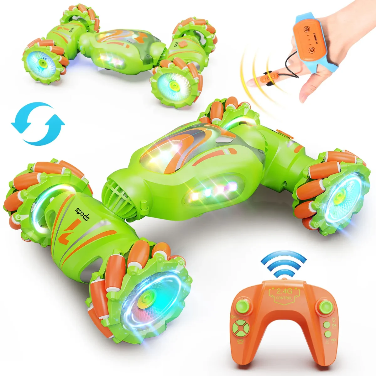Gesture Sensing RC Stunt Car 4WD Hand Controlled RC ON-Off-Road Twist Control with Light & Music for Boys Girls Toys Age 6-8-12 - Image 8