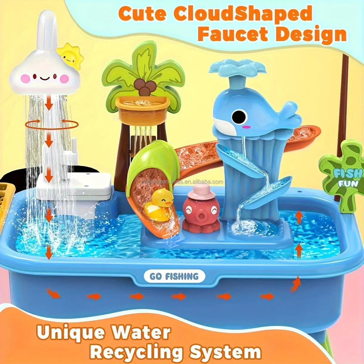 US Stock 3-7 Days Delivery Supports Dropshipping Playing with Toys and Paddling Tables-pink/blue Baby Kids Toys Hot Selling - Image 2