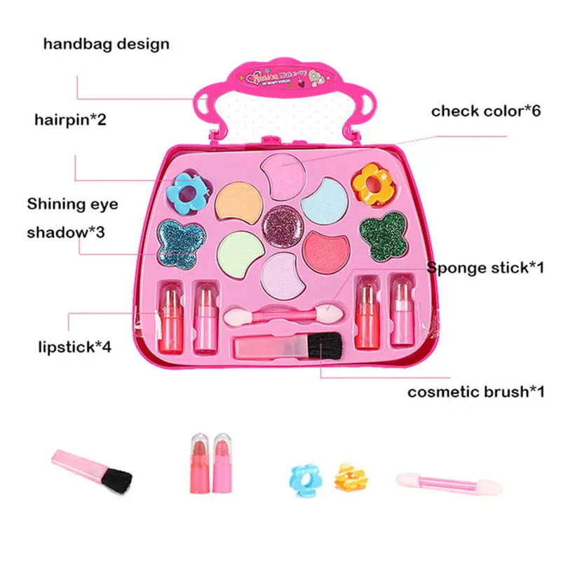 H809a7c48fec8402dbbe8f2a89e078bc4R.webp Girl Pretend Play Toy Set Beauty Makeup Cosmetic Bag Handbag Kids Party Toy Makeup Gift Set for 3 4 5 6 7 8 Years Old Girls - Image 8