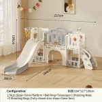 Feiqi Children's Playground Slide Indoor Baby Toys Multifunctional  Plastic Swing and Slide Set Slides for Kids - Image 29