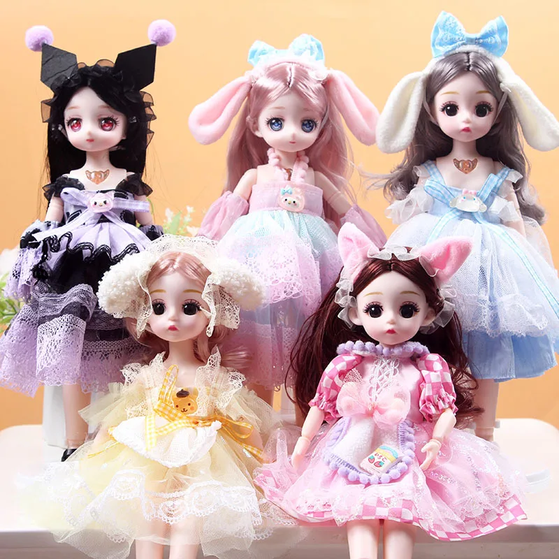 S0ff62e85222b48a9ac5c0f39d92f92c9n.webp 30cm New 1/6 Girl Princess Doll Set 23 Joints Movable 30cm Bjd Doll with Clothes Princess Dress Dolls Girls Birthday Gift Toys - Image 2