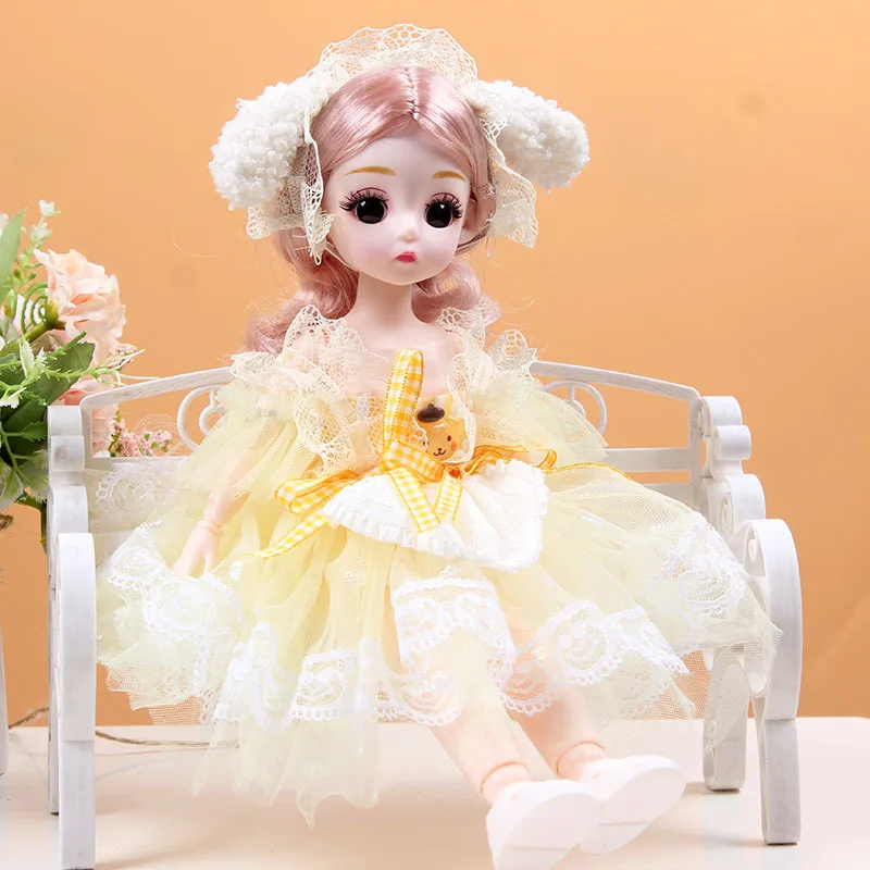 S16db78bbf55a40ceb472ffb10a62d13b8.webp 30cm New 1/6 Girl Princess Doll Set 23 Joints Movable 30cm Bjd Doll with Clothes Princess Dress Dolls Girls Birthday Gift Toys - Image 9