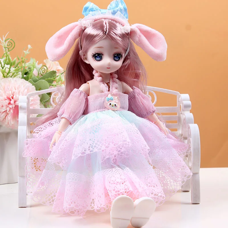 S34648cda465046fc81cf137dc85032803.webp 30cm New 1/6 Girl Princess Doll Set 23 Joints Movable 30cm Bjd Doll with Clothes Princess Dress Dolls Girls Birthday Gift Toys - Image 3