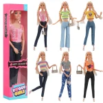 30cm Barbies Fashionable And Trendy Cross Dressing Girls Doll Toy  1/6 Barbis  Full Set With Clothes for Education Birthday Gift