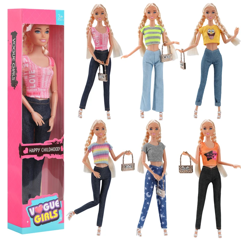 S423a19a842d14e899b3b2d4aa5bcb5f3S.webp 30cm Barbies Fashionable And Trendy Cross Dressing Girls Doll Toy  1/6 Barbis  Full Set With Clothes for Education Birthday Gift - Image 1