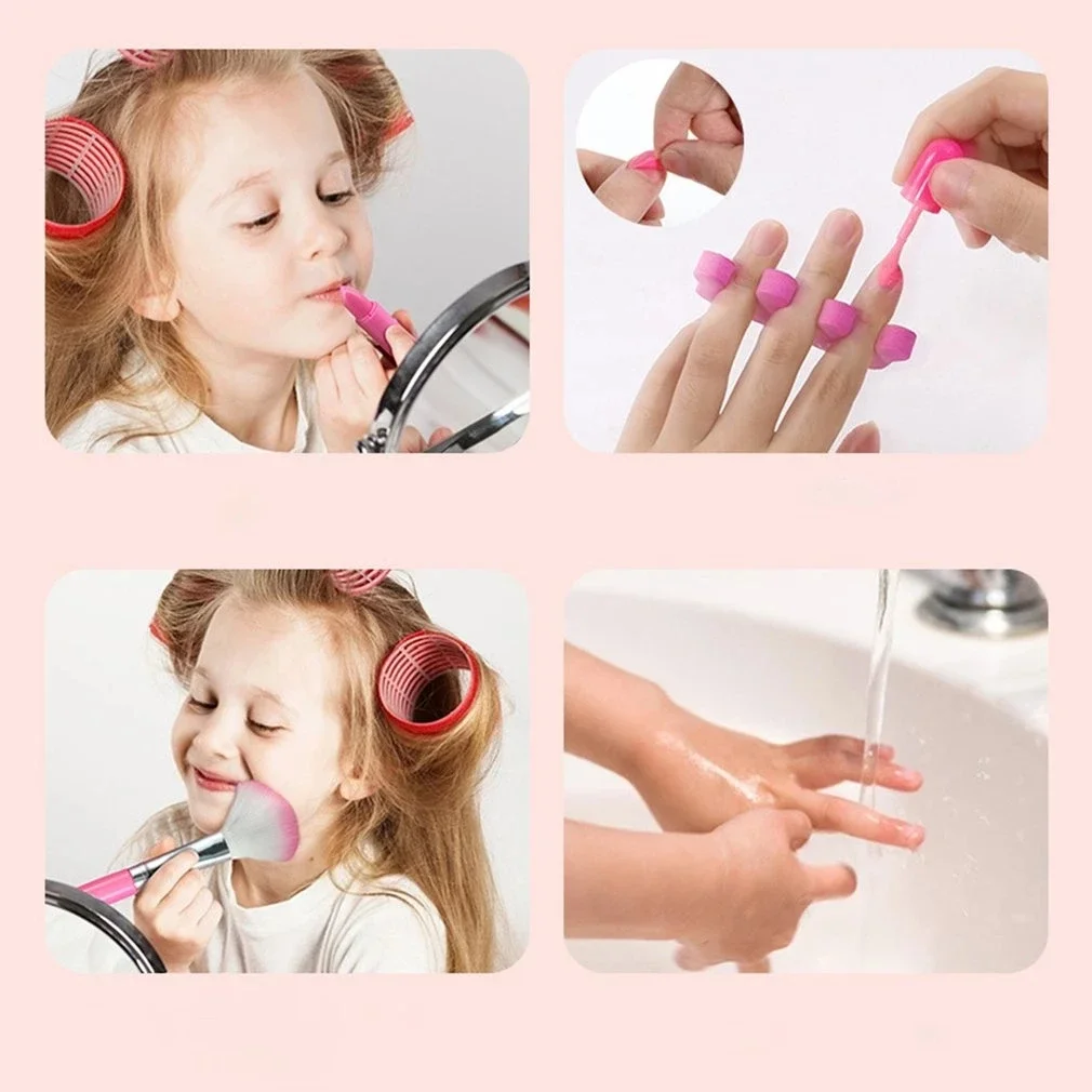 S61f708d0207b467393af116f2f5f5625c.webp Children Makeup Cosmetics Playing Box Princess Makeup Girl Toy Play Set Lipstick Eye Shadow Safety Nontoxic Kids Toys for Girls - Image 5