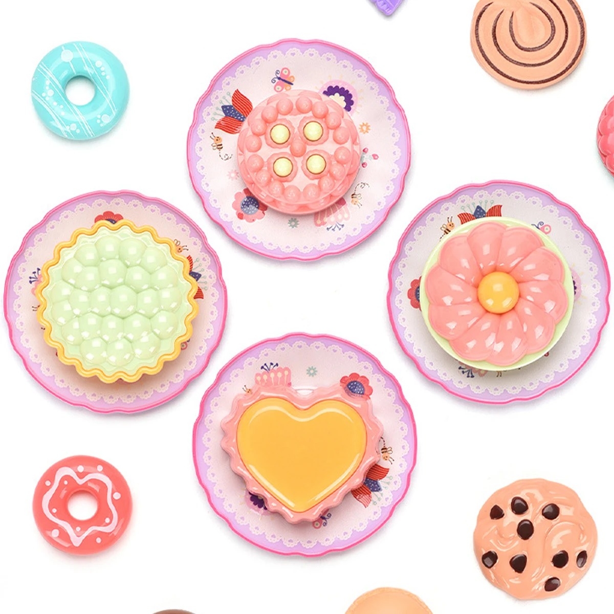 S6c940a73ff8e4b7c87f67e8c10119884k.webp Toy Tea Set for Little Girls.Tea Party Set Toys for Kids Girls Pretend Play Snack Toy.Toddler Afternoon Tea Sets Toys - Image 3