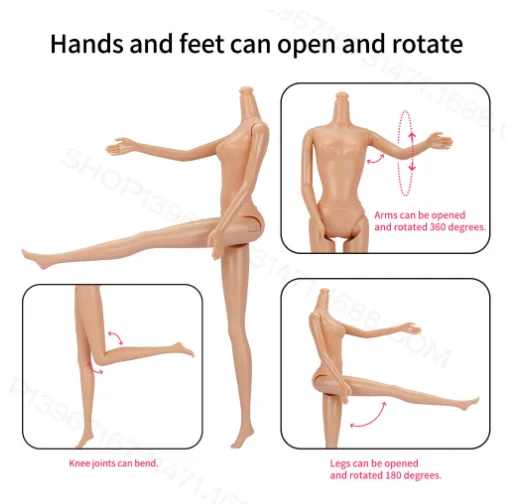 S853cfc1455b341618a3f0072759fd9289.webp 30cm Barbies Fashionable And Trendy Cross Dressing Girls Doll Toy  1/6 Barbis  Full Set With Clothes for Education Birthday Gift - Image 8