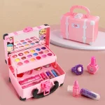 Children Makeup Cosmetics Playing Box Princess Makeup Girl Toy Play Set Lipstick Eye Shadow Safety Nontoxic Kids Toys for Girls - Image 4