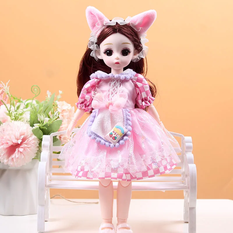 Sa6215f16b490420c9a5f9a4647297cc4D.webp 30cm New 1/6 Girl Princess Doll Set 23 Joints Movable 30cm Bjd Doll with Clothes Princess Dress Dolls Girls Birthday Gift Toys - Image 8