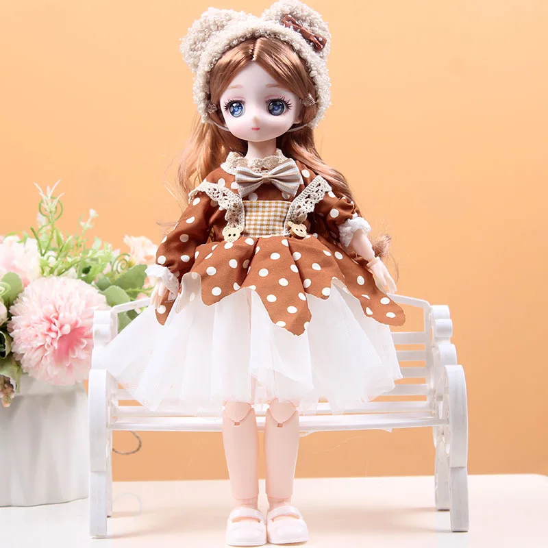 Sb87c7c788a2845019b104aaeec093640M.webp 30cm New 1/6 Girl Princess Doll Set 23 Joints Movable 30cm Bjd Doll with Clothes Princess Dress Dolls Girls Birthday Gift Toys - Image 7