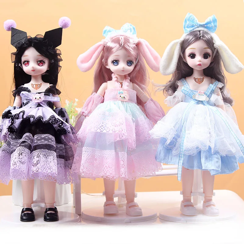 Sd4ab0f8268644a0898a787d11e8b689dg.webp 30cm New 1/6 Girl Princess Doll Set 23 Joints Movable 30cm Bjd Doll with Clothes Princess Dress Dolls Girls Birthday Gift Toys - Image 1