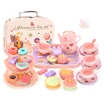 Toy Tea Set for Little Girls.Tea Party Set Toys for Kids Girls Pretend Play Snack Toy.Toddler Afternoon Tea Sets Toys