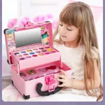Children Makeup Cosmetics Playing Box Princess Makeup Girl Toy Play Set Lipstick Eye Shadow Safety Nontoxic Kids Toys for Girls - Image 3